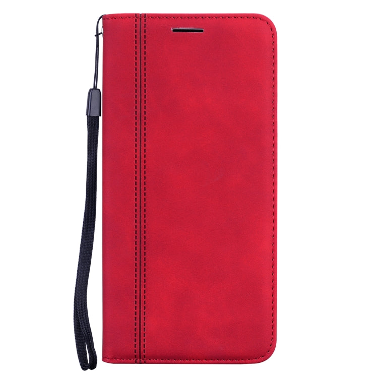 For Samsung Galaxy S24 Frosted Business Magnetic Horizontal Flip PU Phone Case(Red)