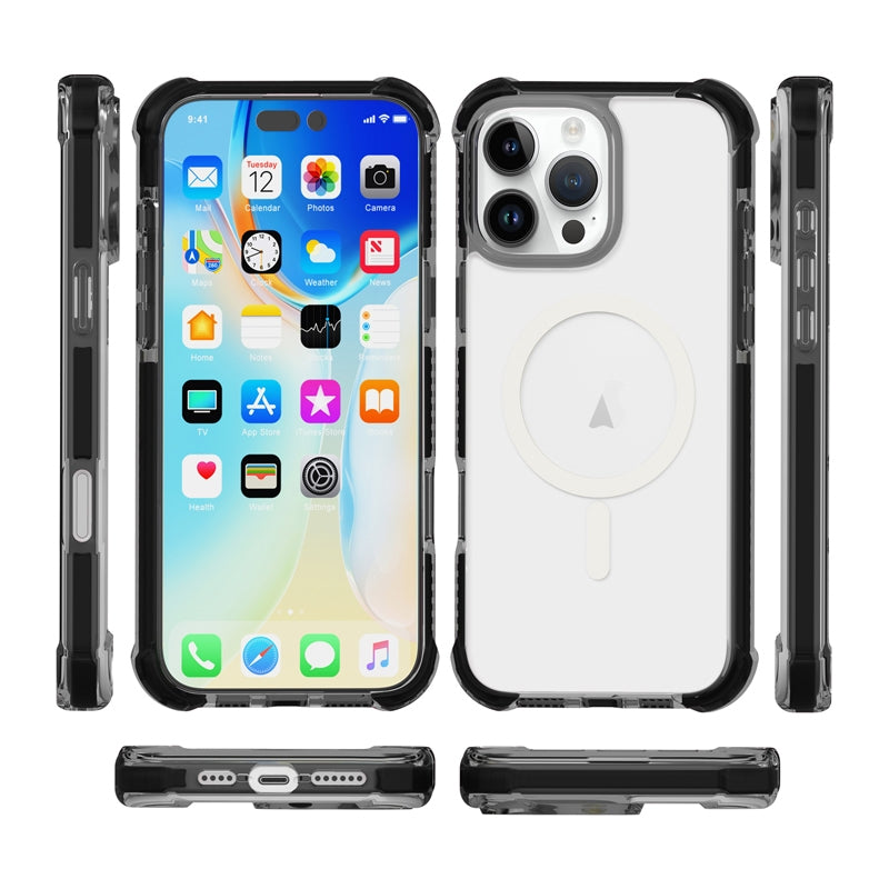 Compatible with iPhone 18 Pro Max & 17 Pro Max Acrylic Magsafe Magnetic Shockproof Phone Case - Dark Blue