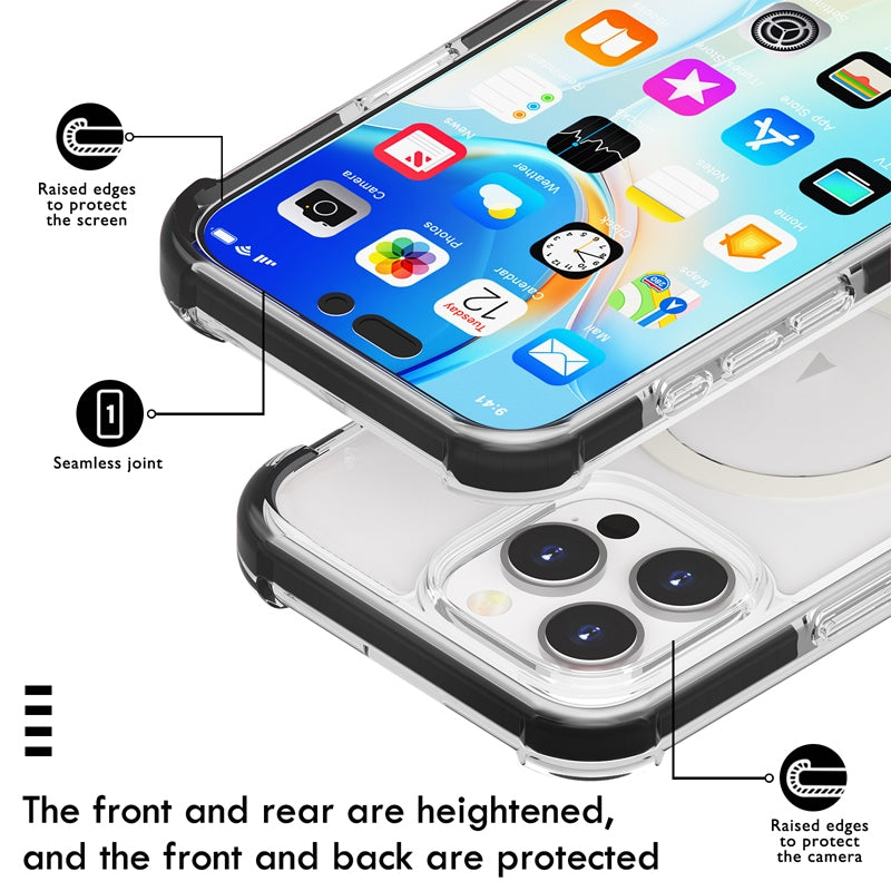 Compatible with iPhone 18 Pro Max & 17 Pro Max Acrylic Magsafe Magnetic Shockproof Phone Case - Dark Blue