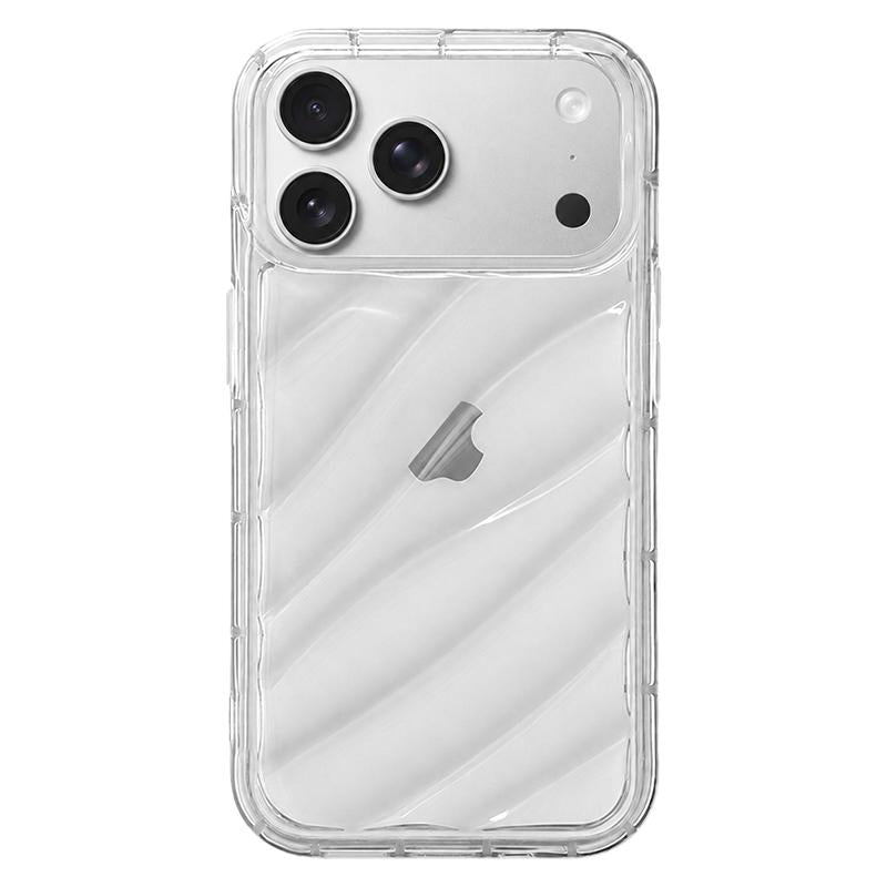 Compatible with iPhone 18 Pro Max Waves TPU Phone Case - Transparent