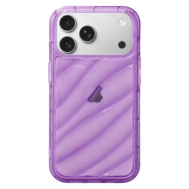 Compatible with iPhone 18 Pro Max Waves TPU Phone Case - Purple