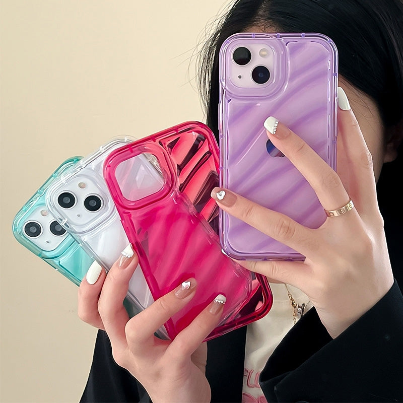 Compatible with iPhone 18 Pro Max Waves TPU Phone Case - Blue