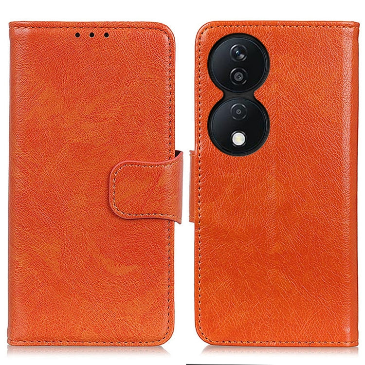 For Honor X7B / Huawei Enjoy 50 Plus Nappa Texture Flip Leather Phone Case(Orange)