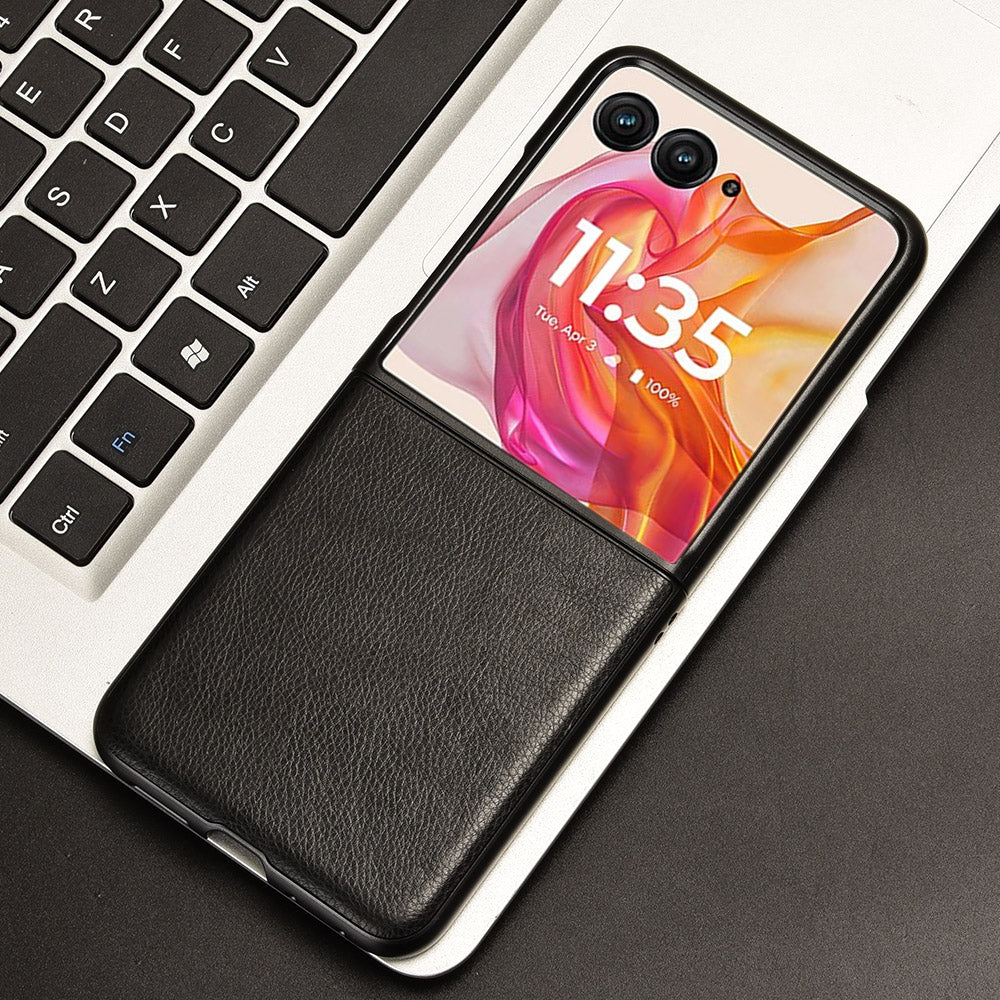 For Motorola Razr 50 Ultra Litchi Texture Back Cover Phone Case(Black)