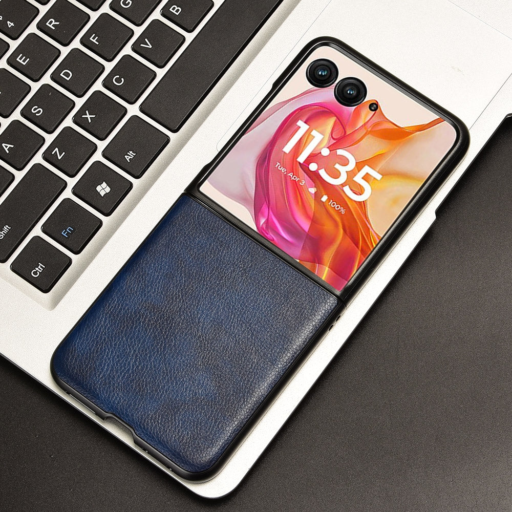 For Motorola Razr 50 Ultra Litchi Texture Back Cover Phone Case(Blue)