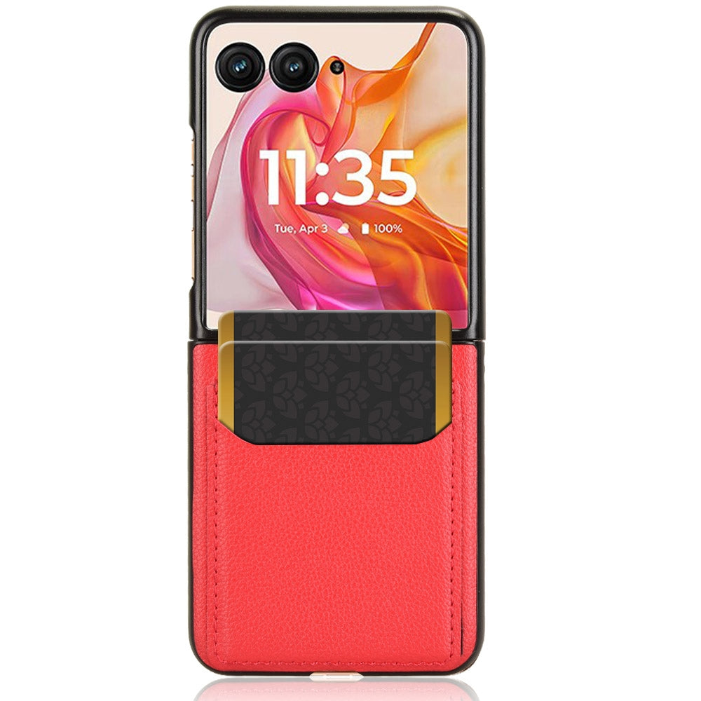 For Motorola Razr 50 Ultra Litchi Texture Card Slot Phone Case(Red)