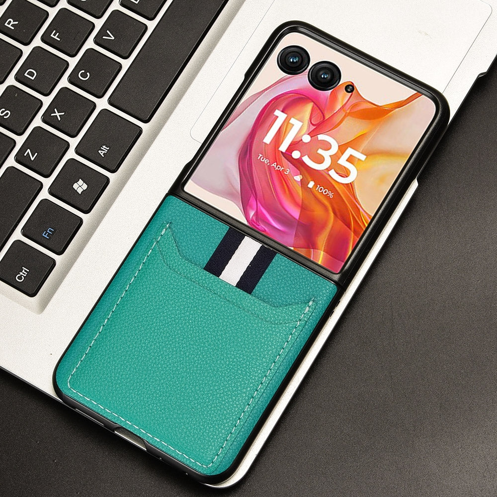 For Motorola Razr 50 Ultra Litchi Texture Card Slot Phone Case(Green)