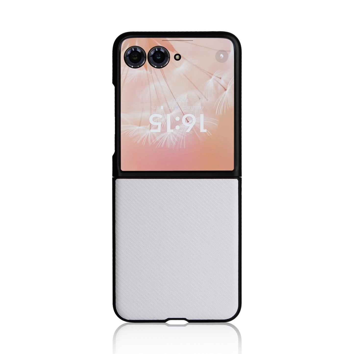 For Motorola Moto Razr 50 Ultra PU Leather PC Phone Case(White)