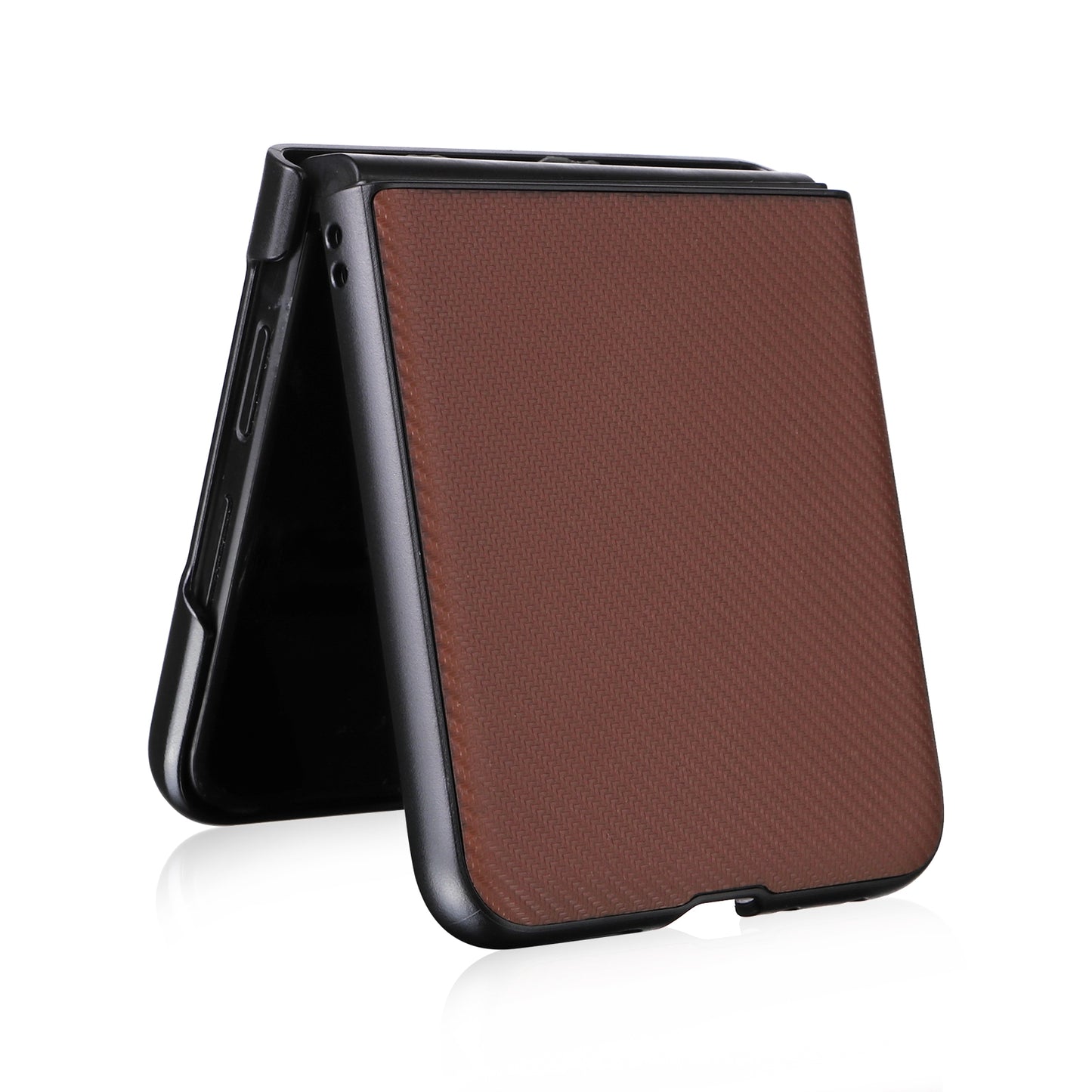 For Motorola Moto Razr 50 Ultra PU Leather PC Phone Case(Brown)