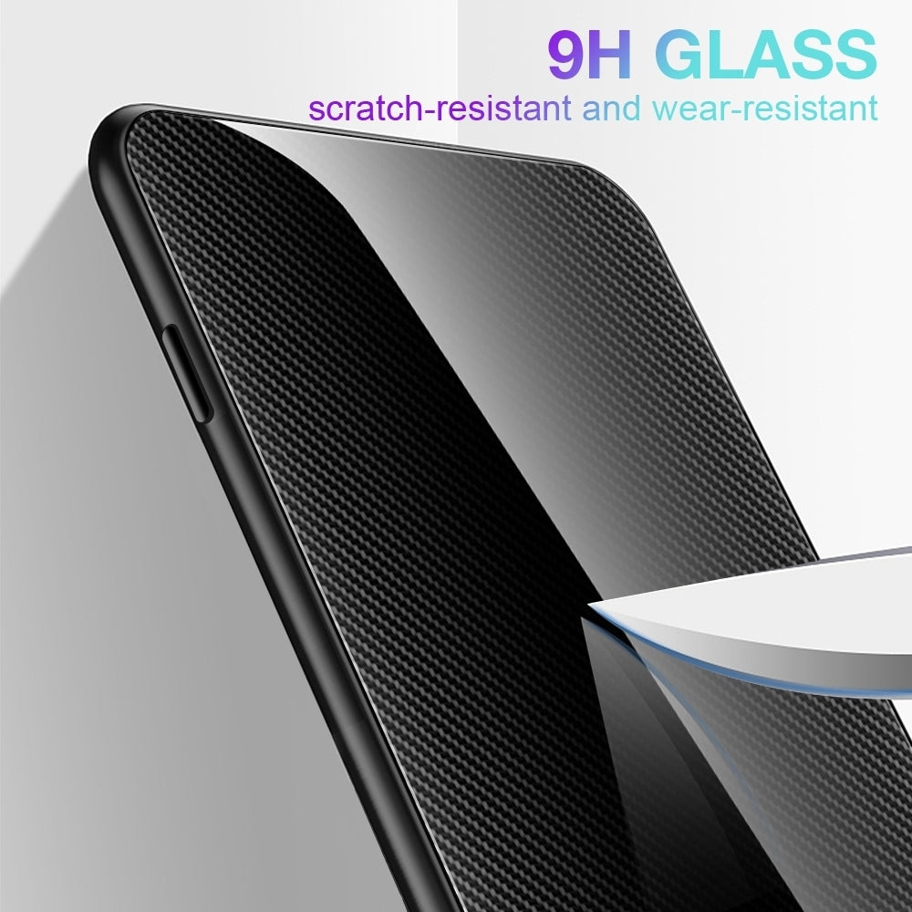 Compatible with iPhone 18 Pro Max & 17 Pro Max Texture Gradient Glass TPU Phone Case - White