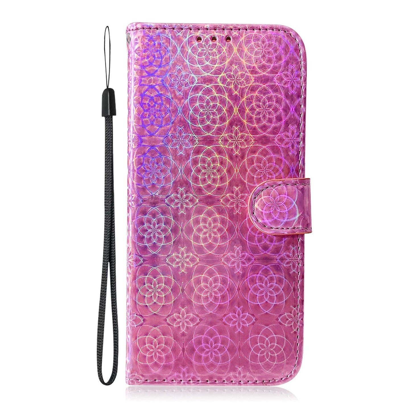 For iPhone 16e Colorful Magnetic Buckle Leather Phone Case(Pink)