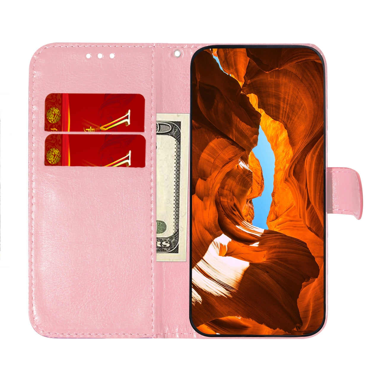 For iPhone 16e Colorful Magnetic Buckle Leather Phone Case(Pink)