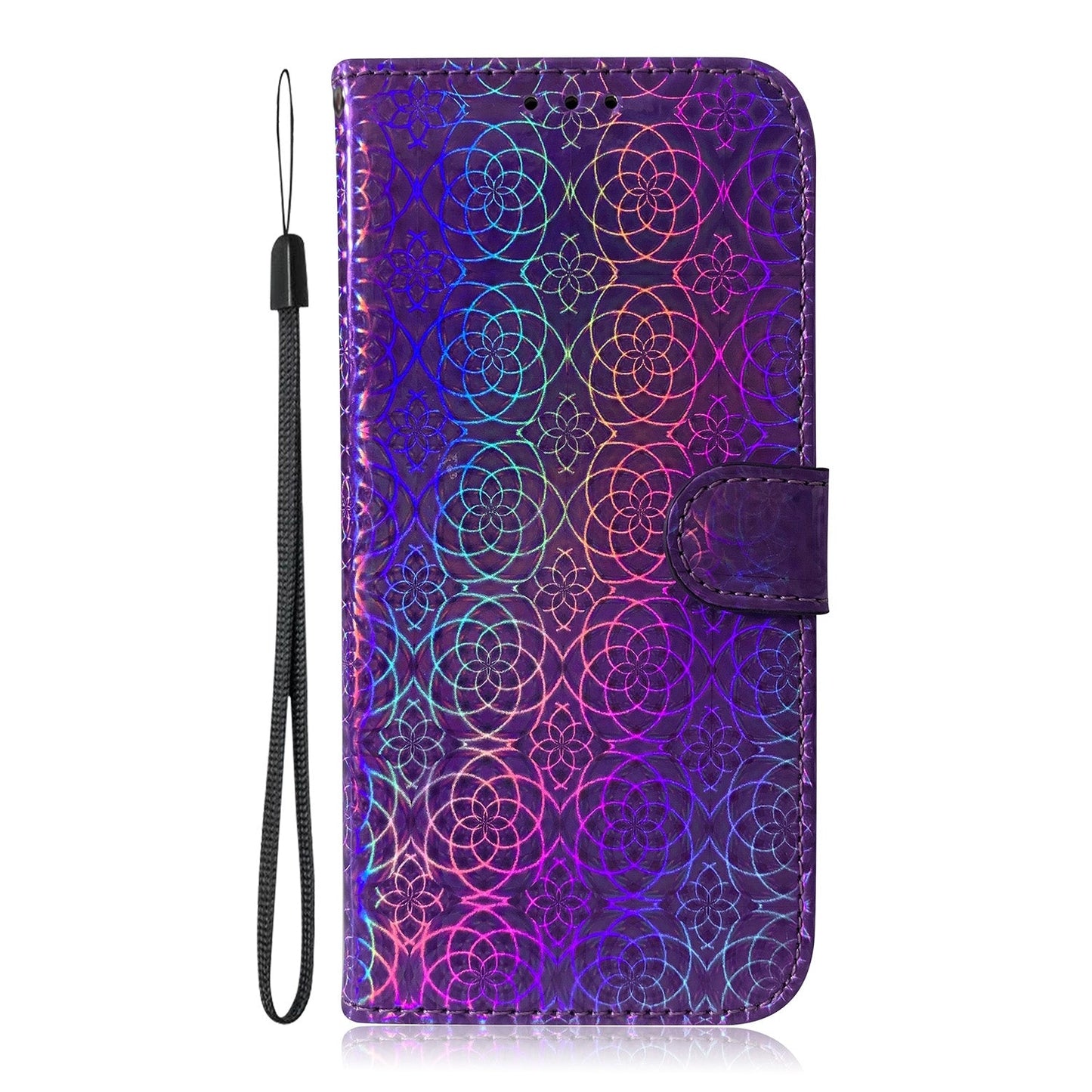 For iPhone 16e Colorful Magnetic Buckle Leather Phone Case(Purple)