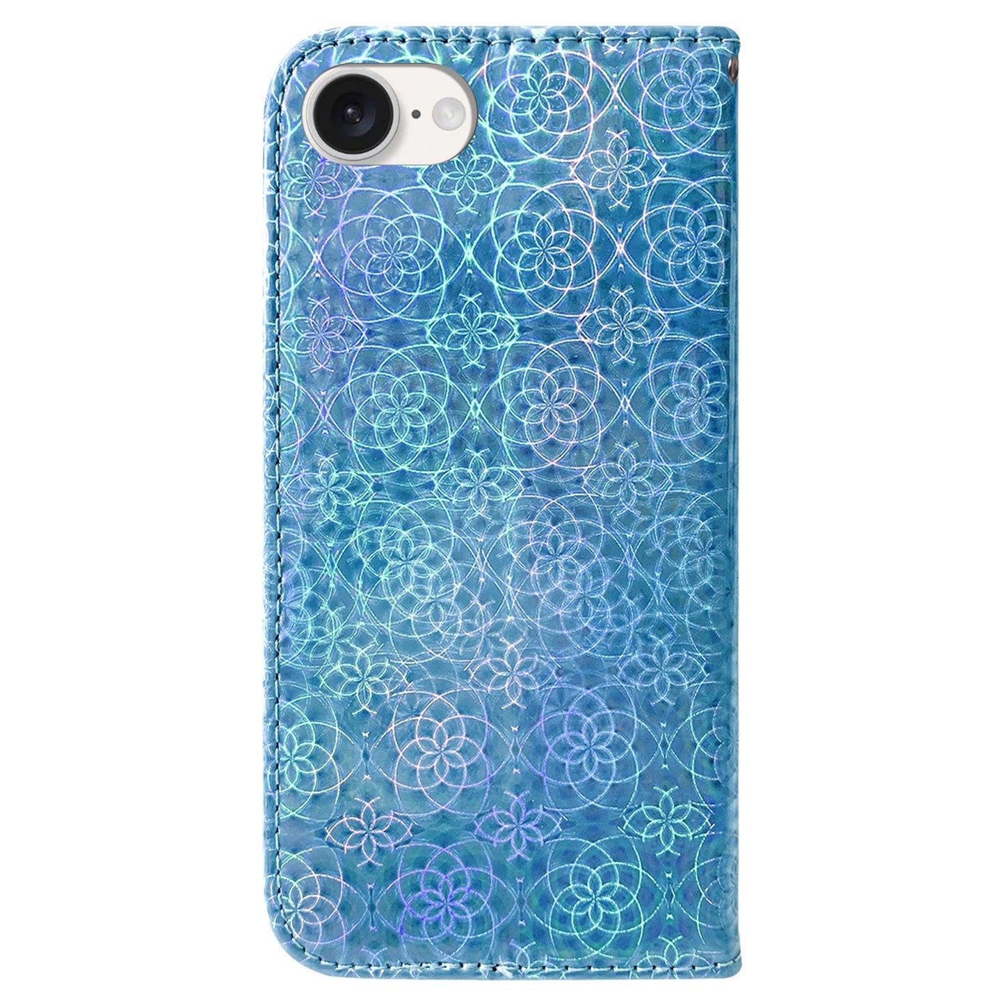 For iPhone 16e Colorful Magnetic Buckle Leather Phone Case(Blue)