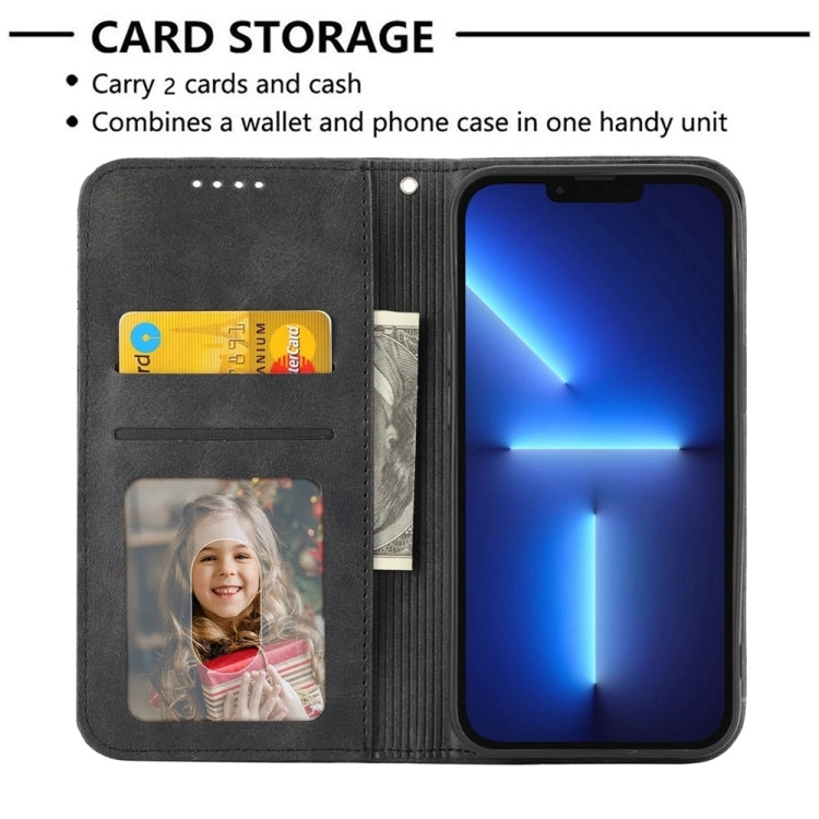 For Samsung Galaxy S24 5G Cubic Grid Calf Texture Magnetic Leather Phone Case(Black)