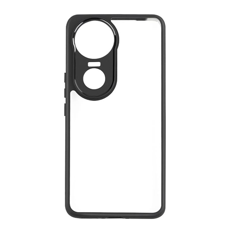 For vivo V50 Frosted TPU + Transparent PC Phone Case(Black)