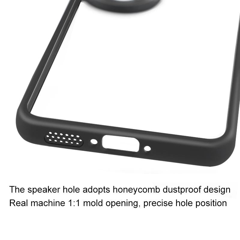 For vivo V50 Frosted TPU + Transparent PC Phone Case(Black)