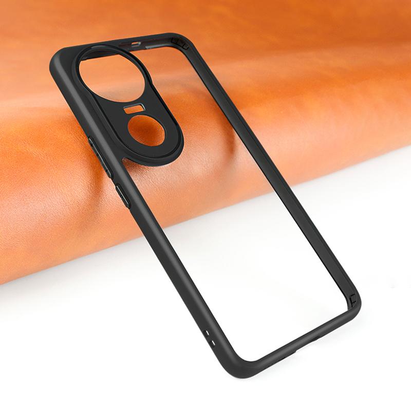 For vivo V50 Frosted TPU + Transparent PC Phone Case(Black)