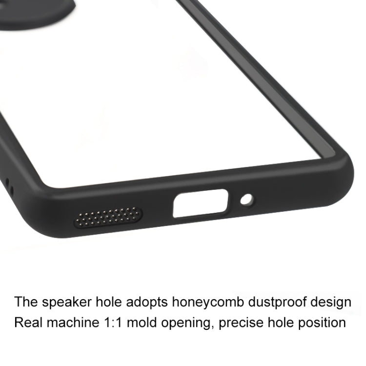 For Honor 100 Pro Frosted TPU + Transparent PC Phone Case(Black)