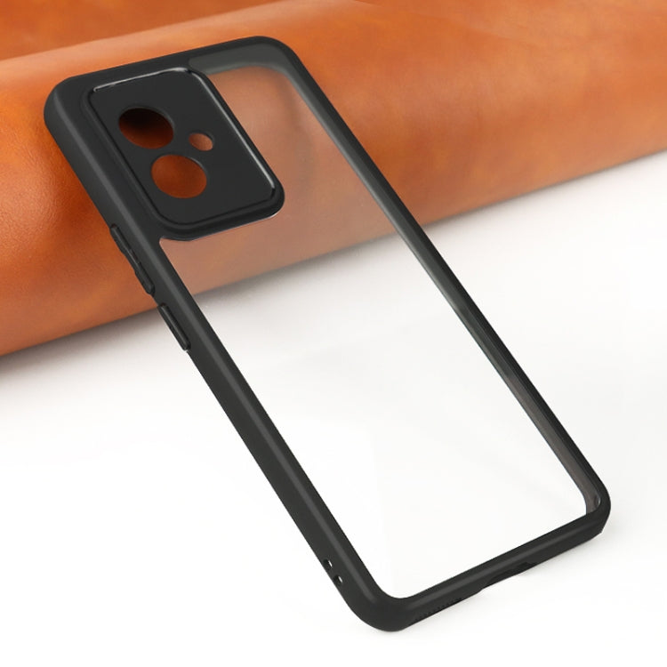 For Honor 100 Frosted TPU + Transparent PC Phone Case(Black)