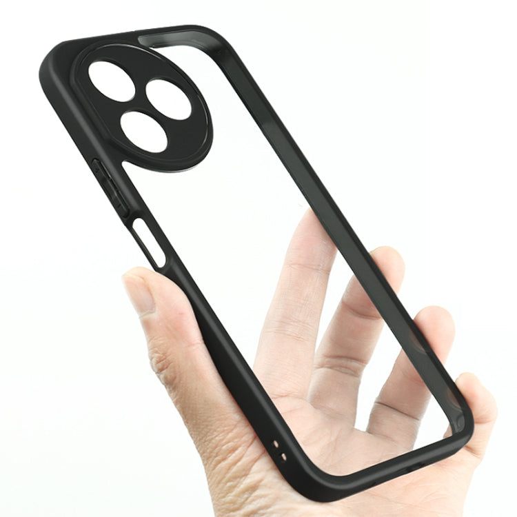 For Honor X50i+ Frosted TPU + Transparent PC Phone Case(Black)