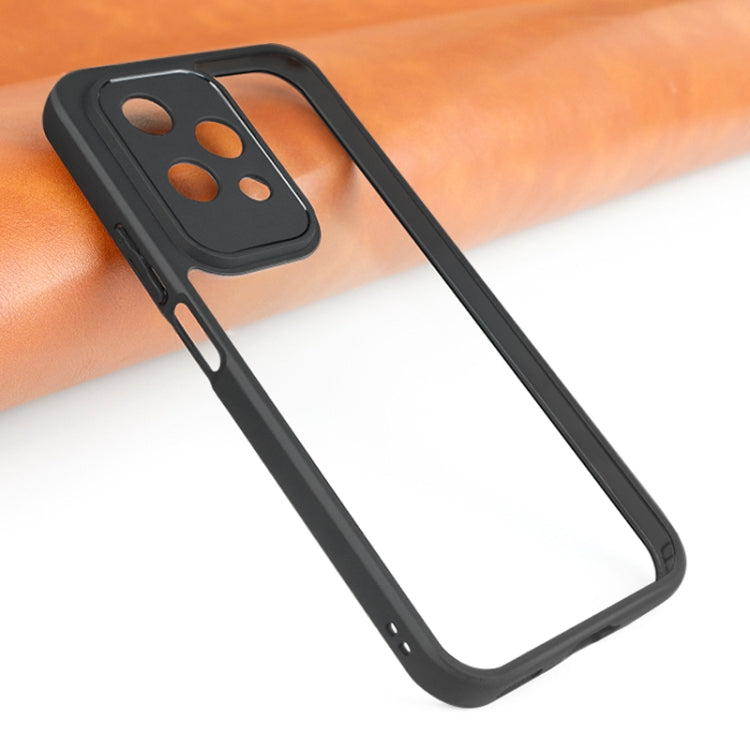 For Honor 200 Lite Global Frosted TPU + Transparent PC Phone Case(Black)