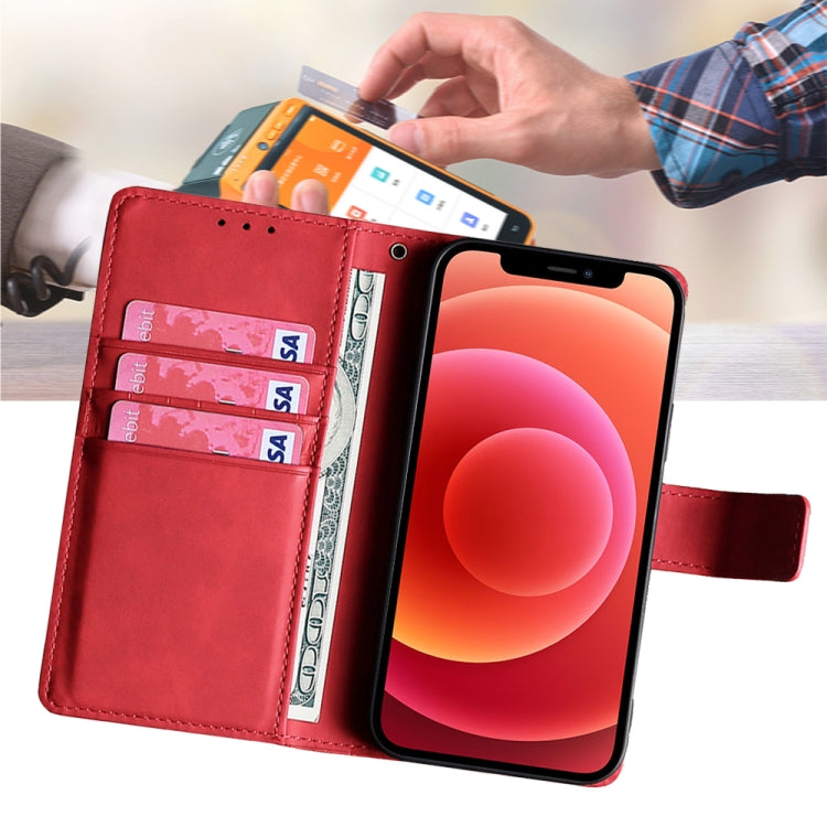 For Honor Magic6 Pro 5G Skin Feel Crocodile Magnetic Clasp Leather Phone Case(Red)