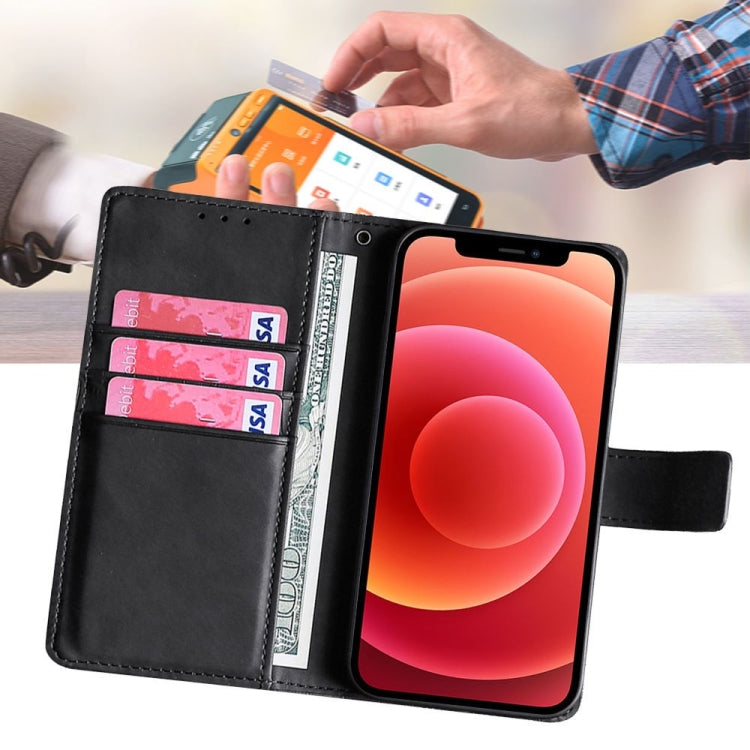 For Honor Magic6 5G Skin Feel Crocodile Magnetic Clasp Leather Phone Case(Black)