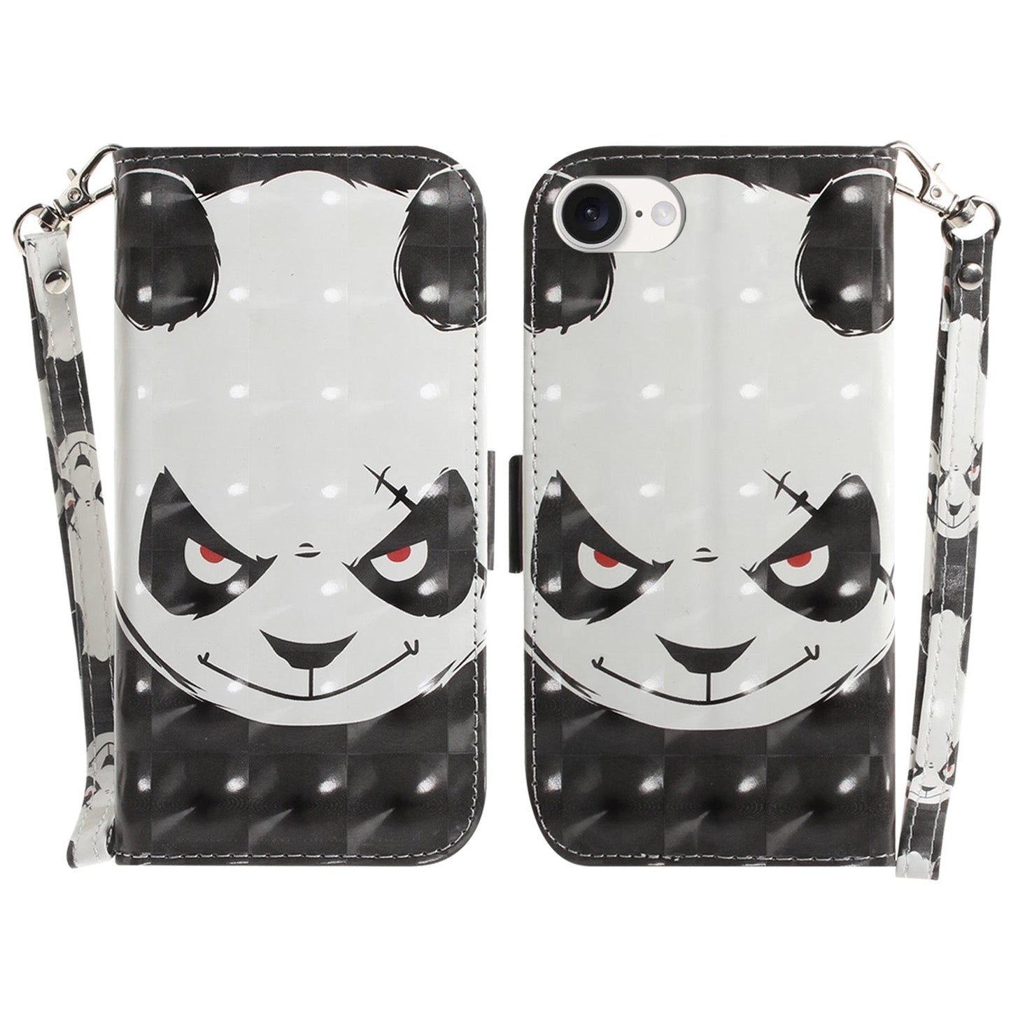 For iPhone 16e 3D Colored Horizontal Flip Leather Phone Case(Angry Bear)