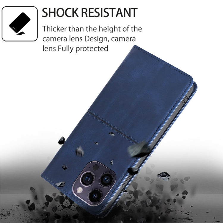 For Honor Magic6 Pro Cow Texture Magnetic Leather Phone Case(Blue)