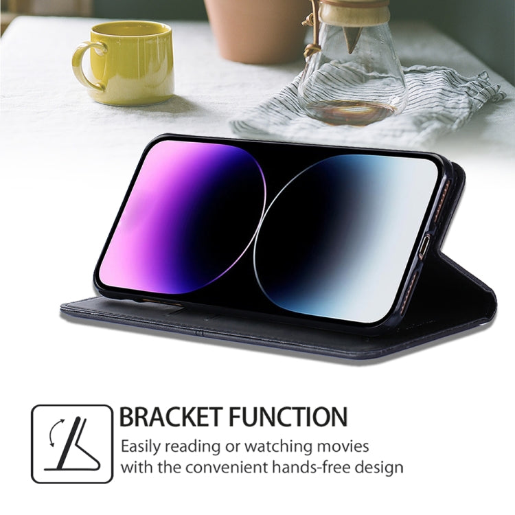 For Honor Magic6 Cow Texture Magnetic Leather Phone Case(Black)