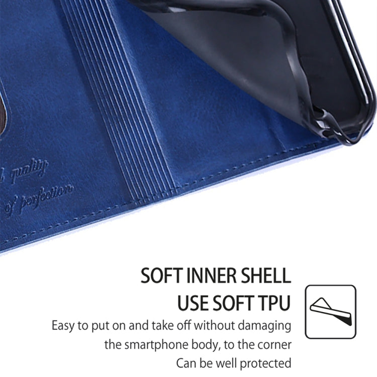 For Honor Magic6 Cow Texture Magnetic Leather Phone Case(Blue)