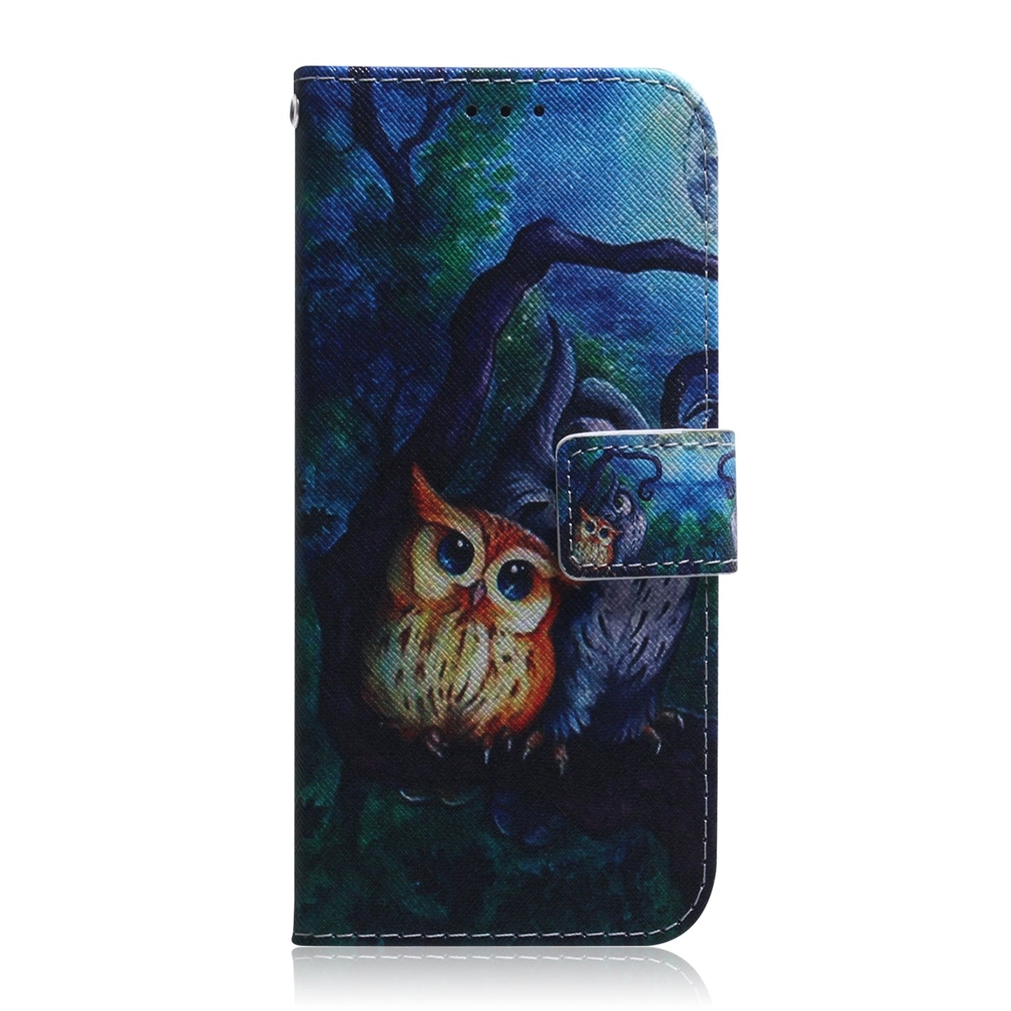 For iPhone 16e Coloured Drawing Flip Leather Phone Case(Oil Painting Owl)