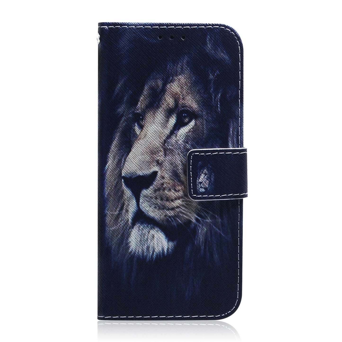 For iPhone 16e Coloured Drawing Flip Leather Phone Case(Lion)