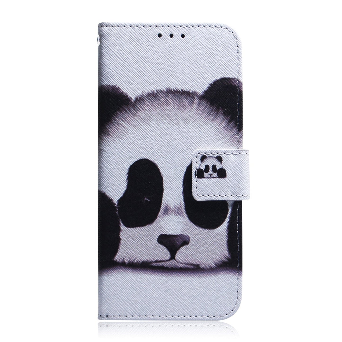 For iPhone 16e Coloured Drawing Flip Leather Phone Case(Panda)