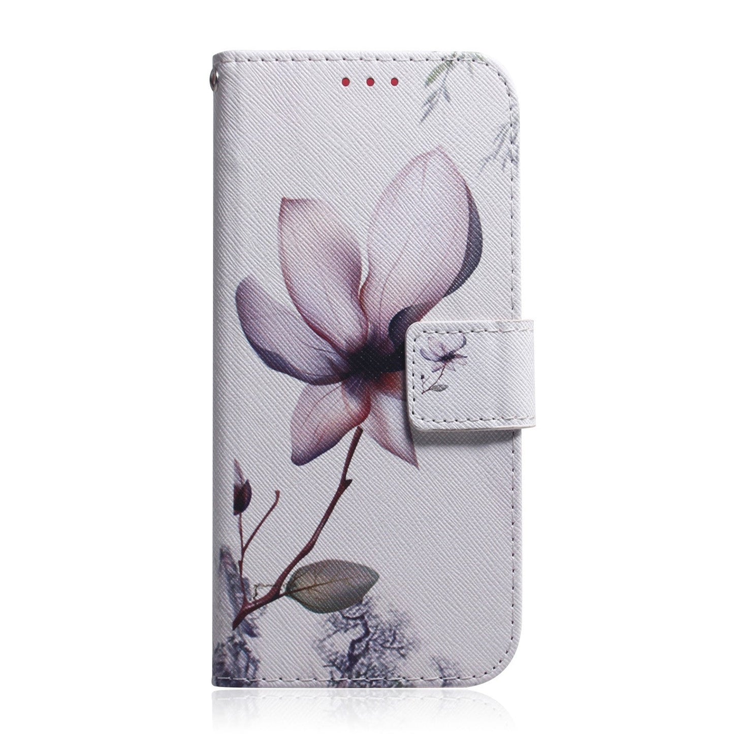 For iPhone 16e Coloured Drawing Flip Leather Phone Case(Magnolia)