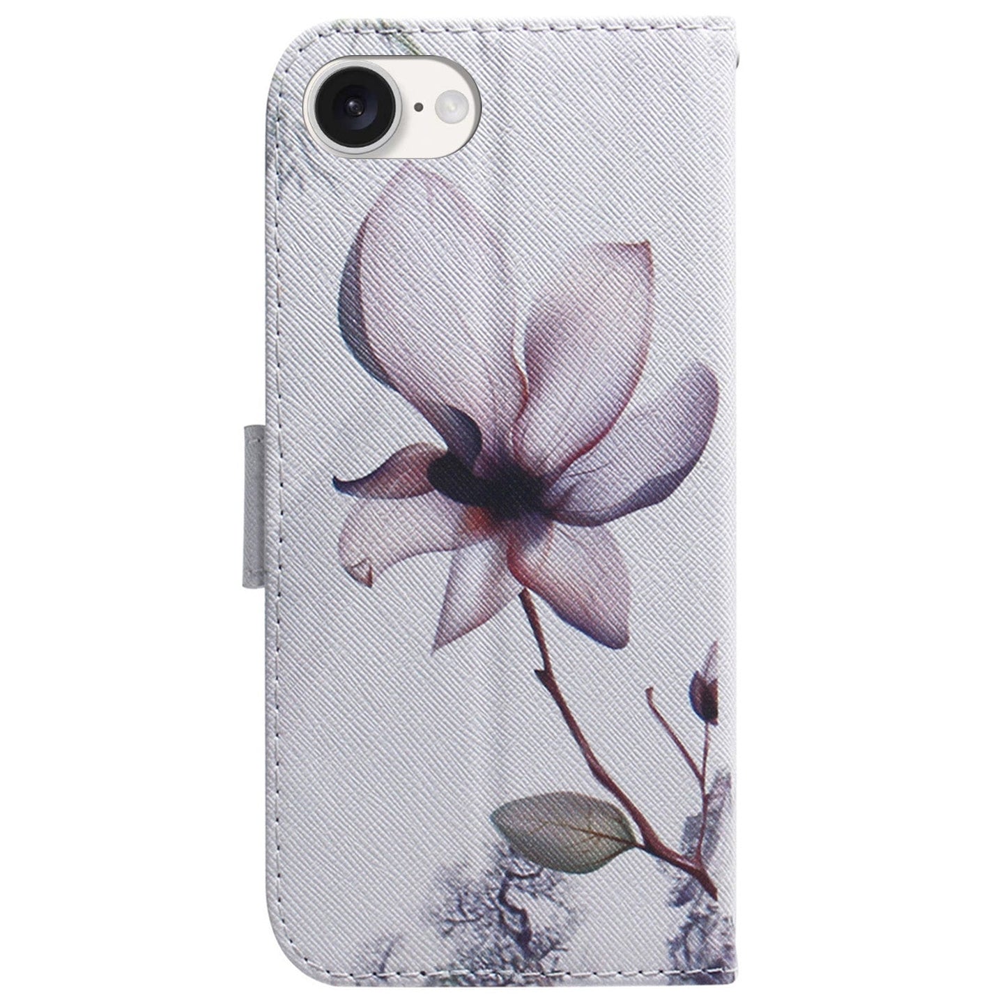 For iPhone 16e Coloured Drawing Flip Leather Phone Case(Magnolia)