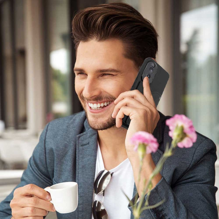 For Honor 90 Skin Feel PU + TPU + PC Card Slots Phone Case(Black)