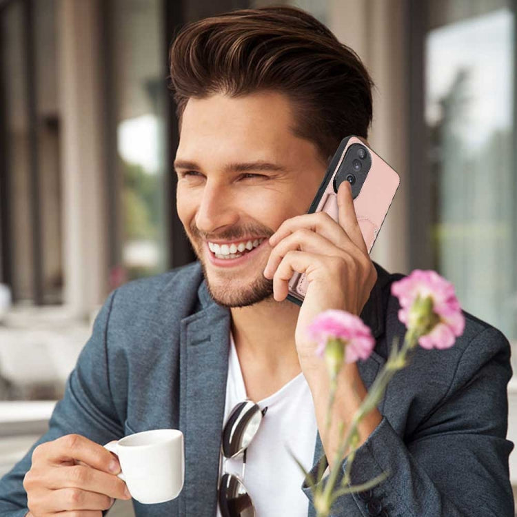 For Honor 90 Skin Feel PU + TPU + PC Card Slots Phone Case(Rose Gold)