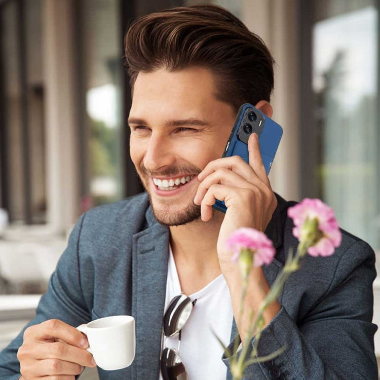 For Honor 90 Lite/X50i Skin Feel PU + TPU + PC Card Slots Phone Case(Royal Blue)