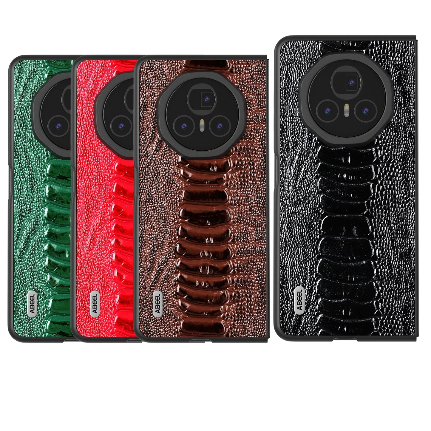 For Honor Magic V3 ABEEL Genuine Leather Weilai Series Phone Case(Coffee)