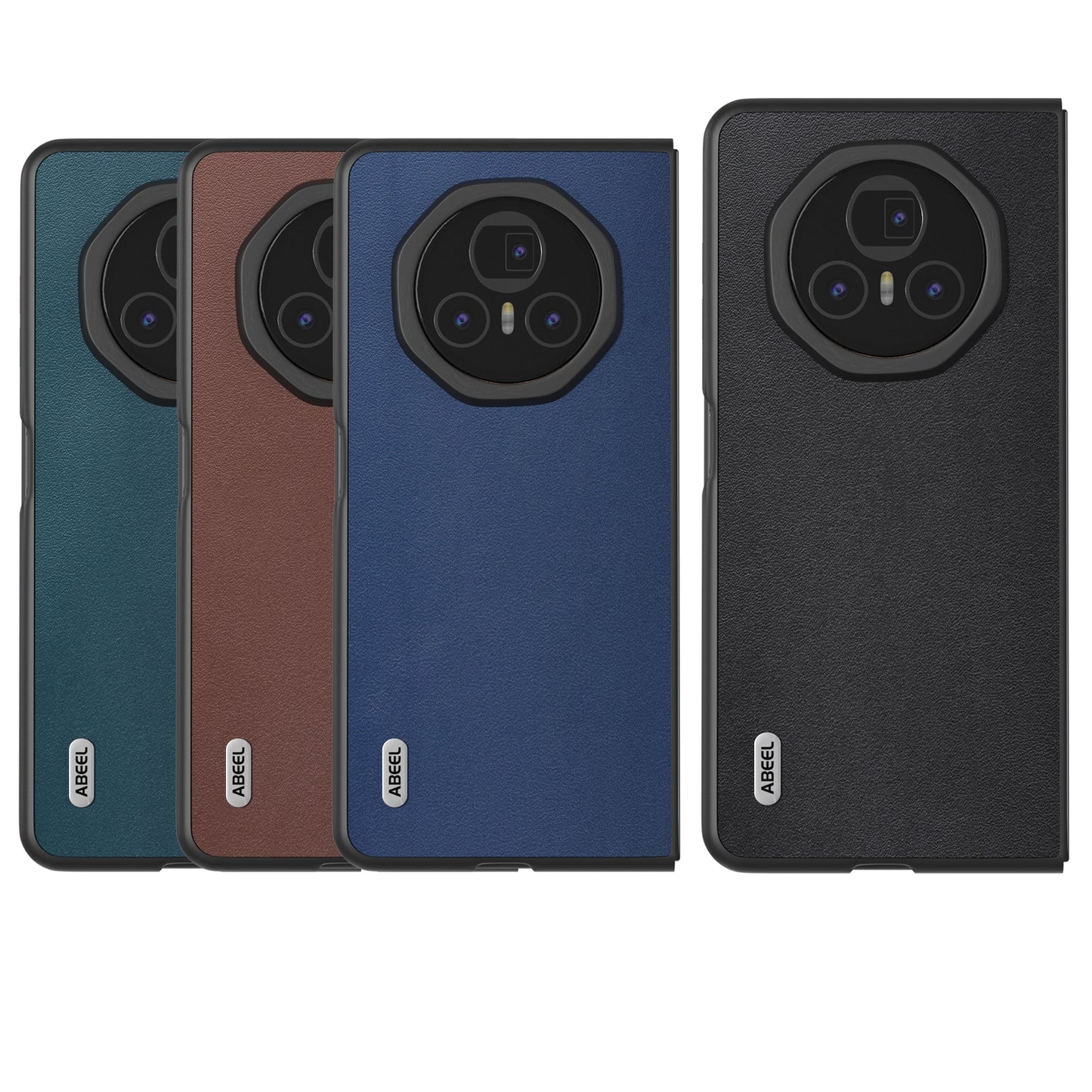 For Honor Magic V3 ABEEL Genuine Leather Xiaoya Series Phone Case(Blue)