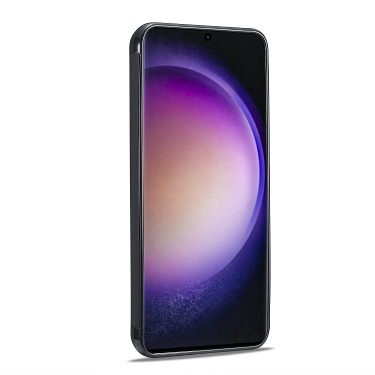 For Samsung Galaxy S24 5G LC.IMEEKE 3 in 1 Carbon Fiber Texture Shockproof Phone Case(Black)