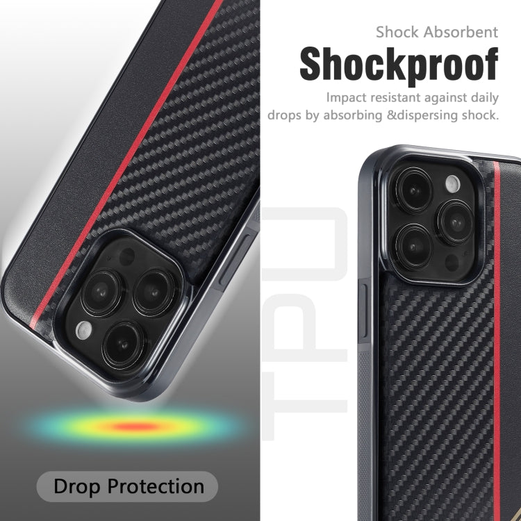 For Samsung Galaxy S24 5G LC.IMEEKE 3 in 1 Carbon Fiber Texture Shockproof Phone Case(Black)