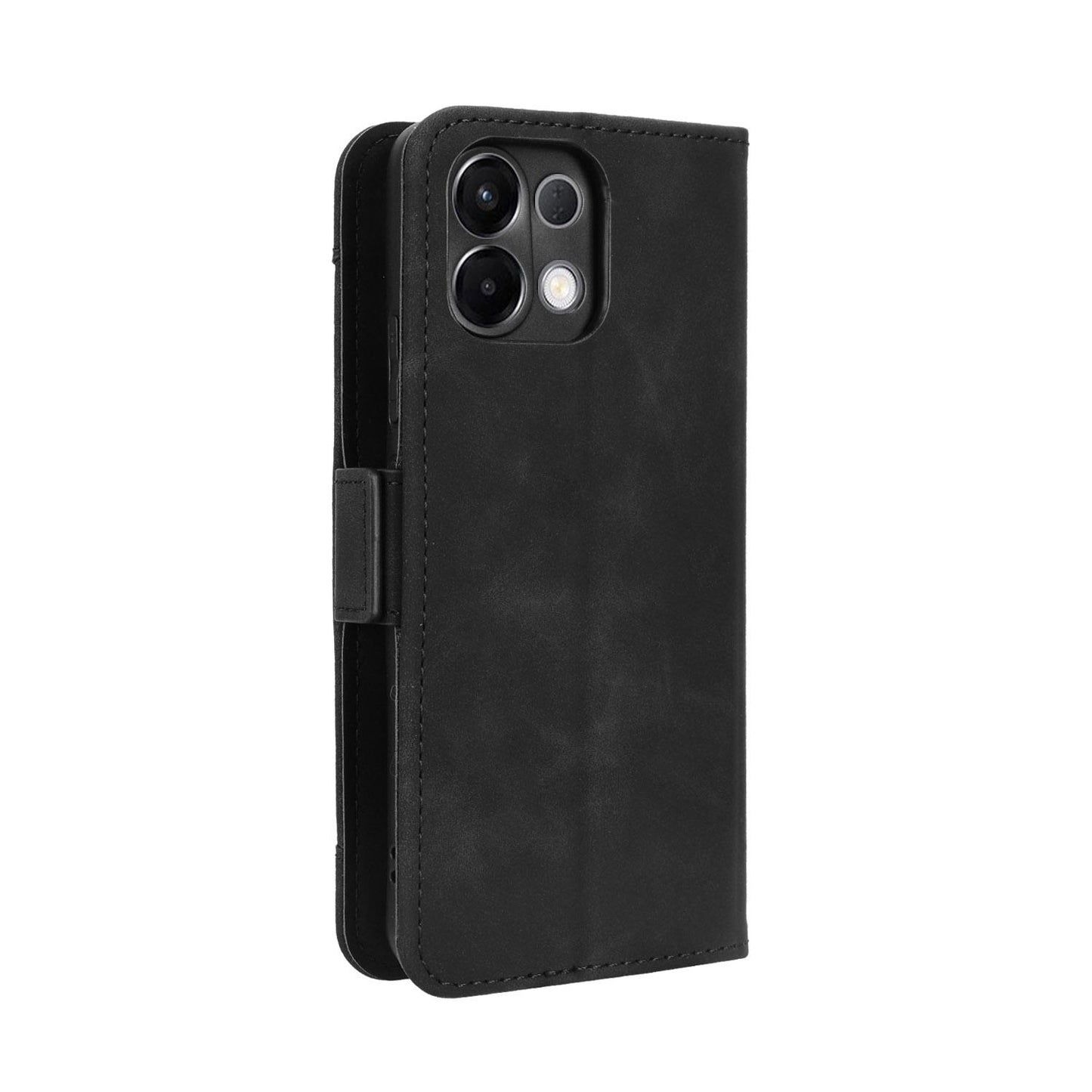 For OPPO K13 5G Skin Feel Calf Texture Card Slots Leather Phone Case(Black)