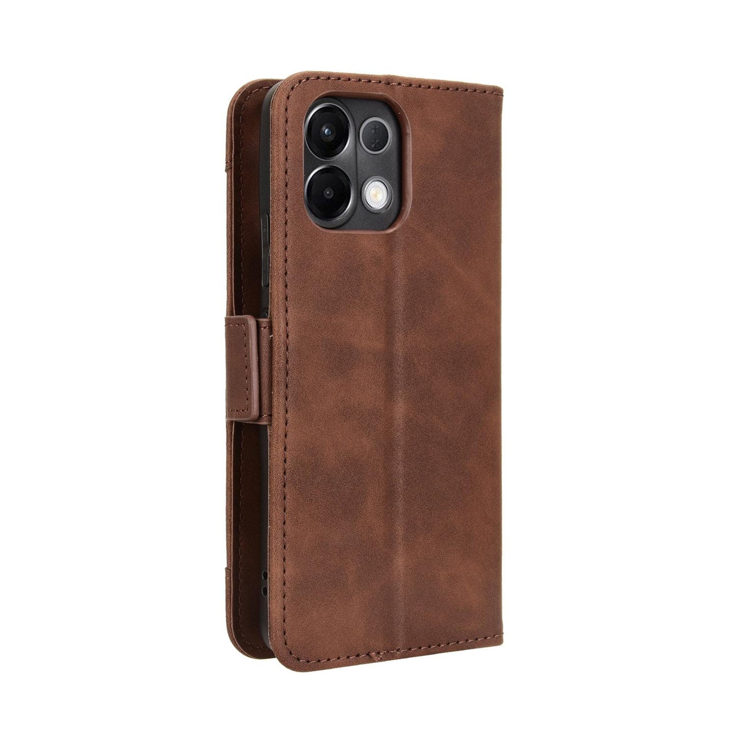For OPPO K13 5G Skin Feel Calf Texture Card Slots Leather Phone Case(Brown)