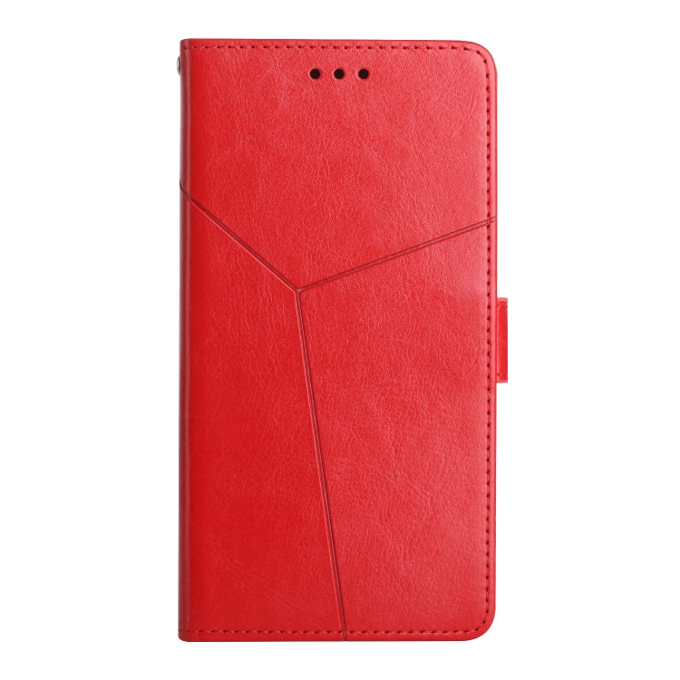 For Honor X9b Y-shaped Pattern Flip Leather Phone Case(Red)