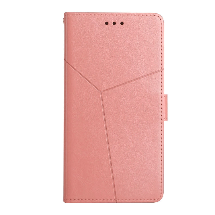 For Honor X9b Y-shaped Pattern Flip Leather Phone Case(Pink)