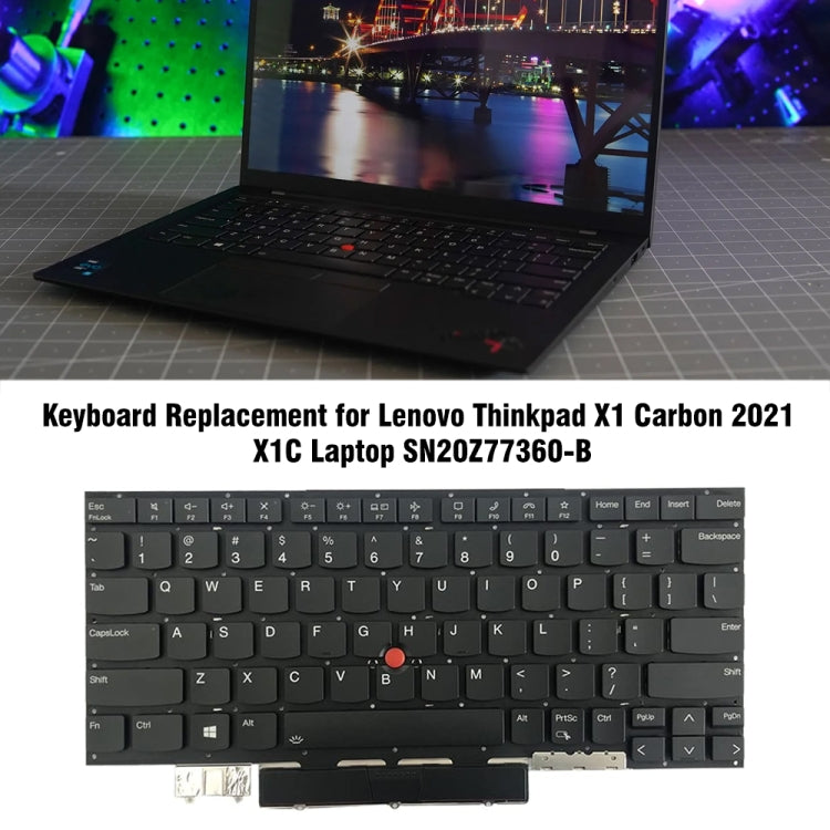 For Lenovo Thinkpad X1C / X1 Carbon 2021 US Version Laptop Backlight Keyboard