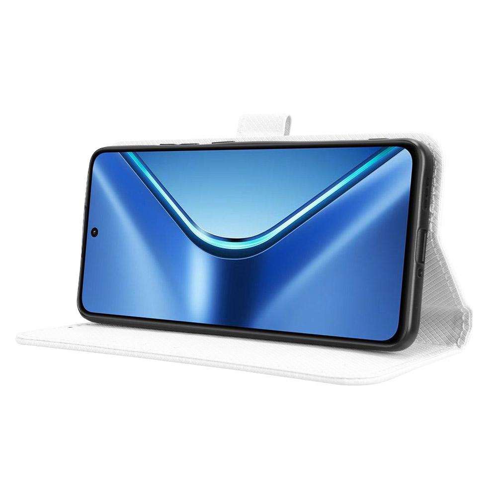 For OPPO K13 5G Diamond Texture Leather Phone Case(White)